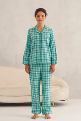 Green Checkered Pyjama Set